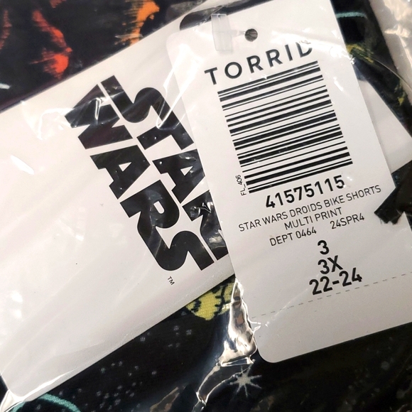 ❤️NWT VINTAGE TORRID BIKE SHORTS - STAR WARS DRIODS LOGO - 9" INSEAM - PLUS SIZE - Picture 12 of 14